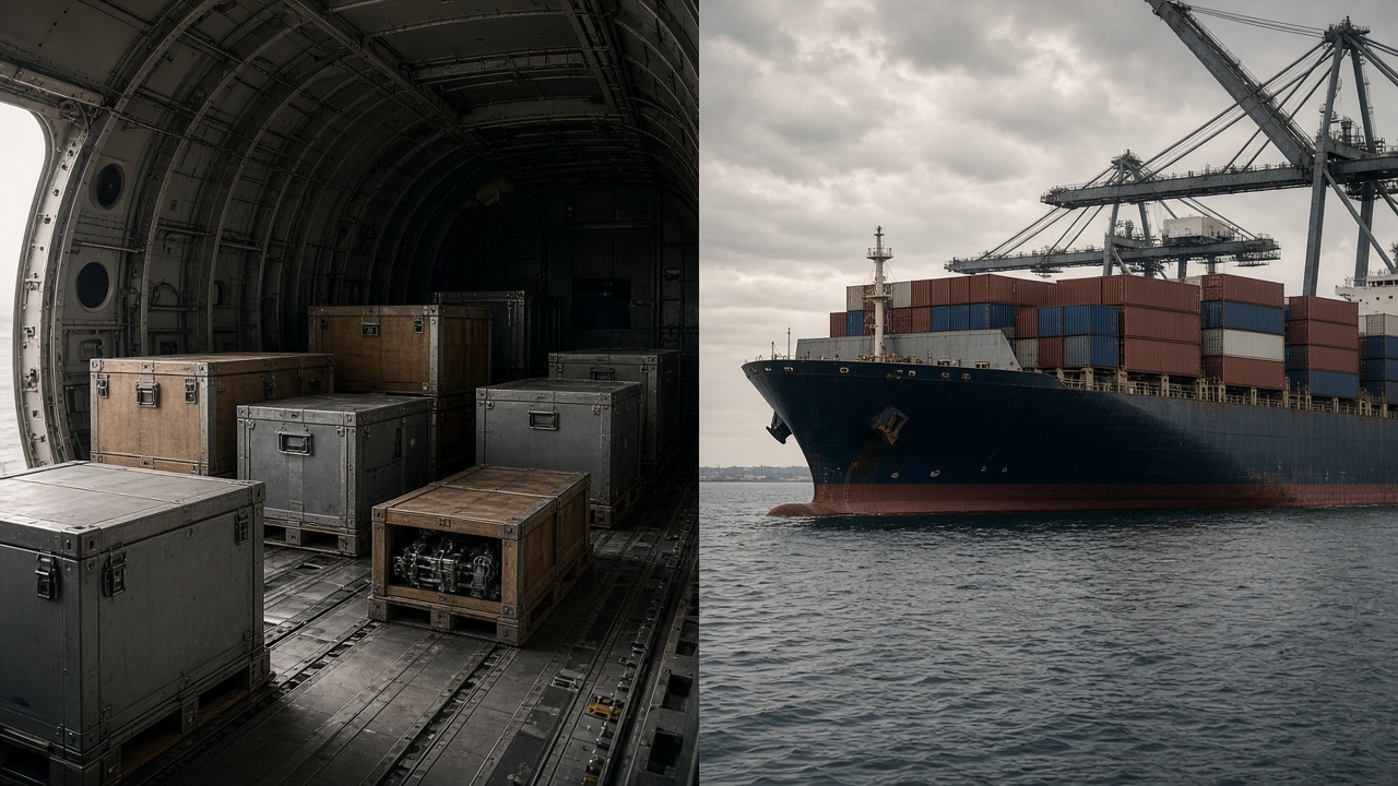 Downtime cost — Air vs Sea for Critical Spares